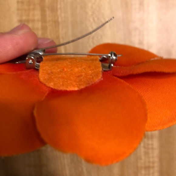 Orange Flower Hair Pin - Picture 4 of 5